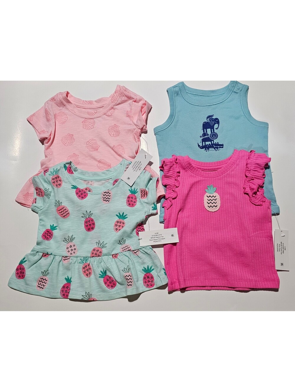 Baby Girls' 4-Piece Summer Clothing Set Size 6-9M